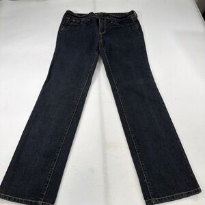 Hint Jeans Womens 11 Blue Denim Bootcut Y2K Vintage Low Rise Distressed Bedazzle